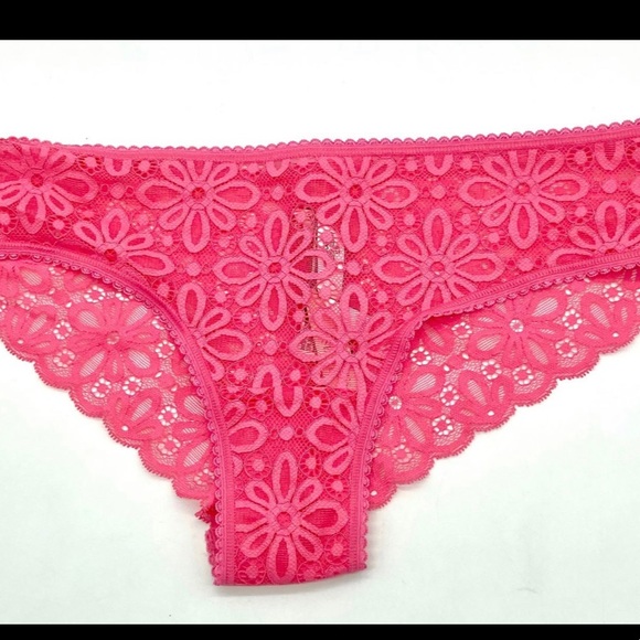 NWT Victoria's Secret Size S Cheeky Sheer Flower Lace Panties - Picture 6 of 11